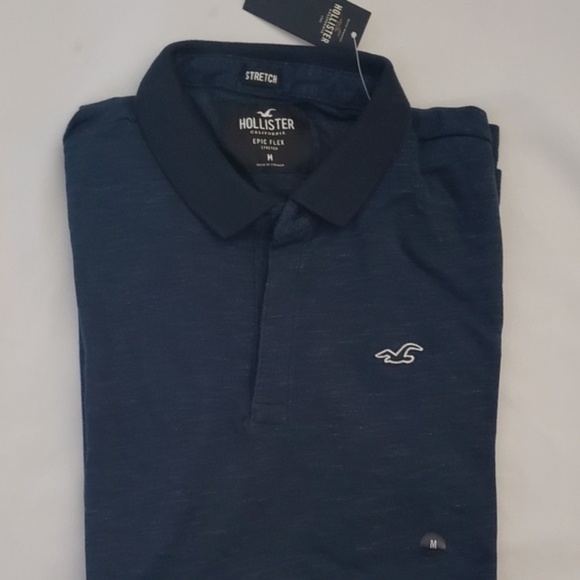 New HOLLISTER Mens Stretch Polo - Picture 1 of 6